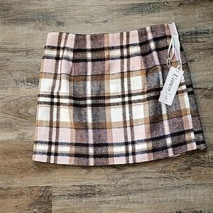 Plaid mini skirt